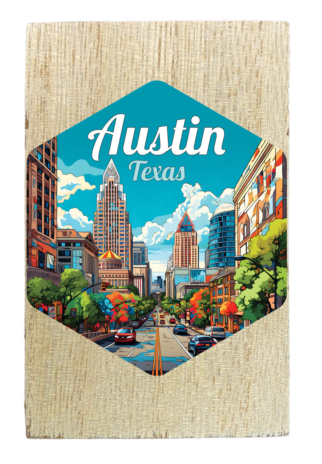 Austin Texas Design B Souvenir Wooden 2