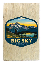 Load image into Gallery viewer, Big Sky Montana Mountain and Lake Design Souvenir Wooden 2&quot; x 3&quot; Fridge Magnet
