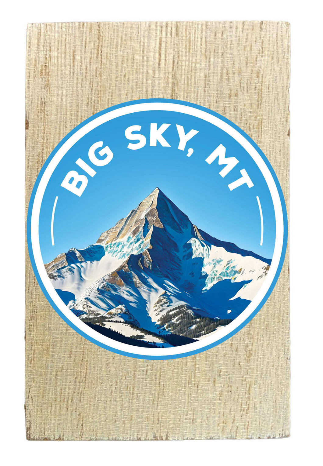 Big Sky Montana Snowy Mountain Design Souvenir Wooden 2