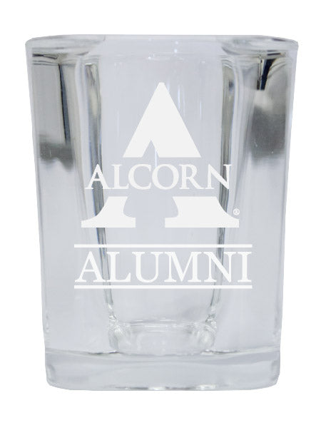 NCAA Alcorn State Braves Alumni 2oz Laser Etched Square Shot Glass 