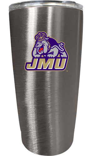 James Madison Dukes NCAA Insulated Tumbler - 16oz Stainless Steel Travel Mug 