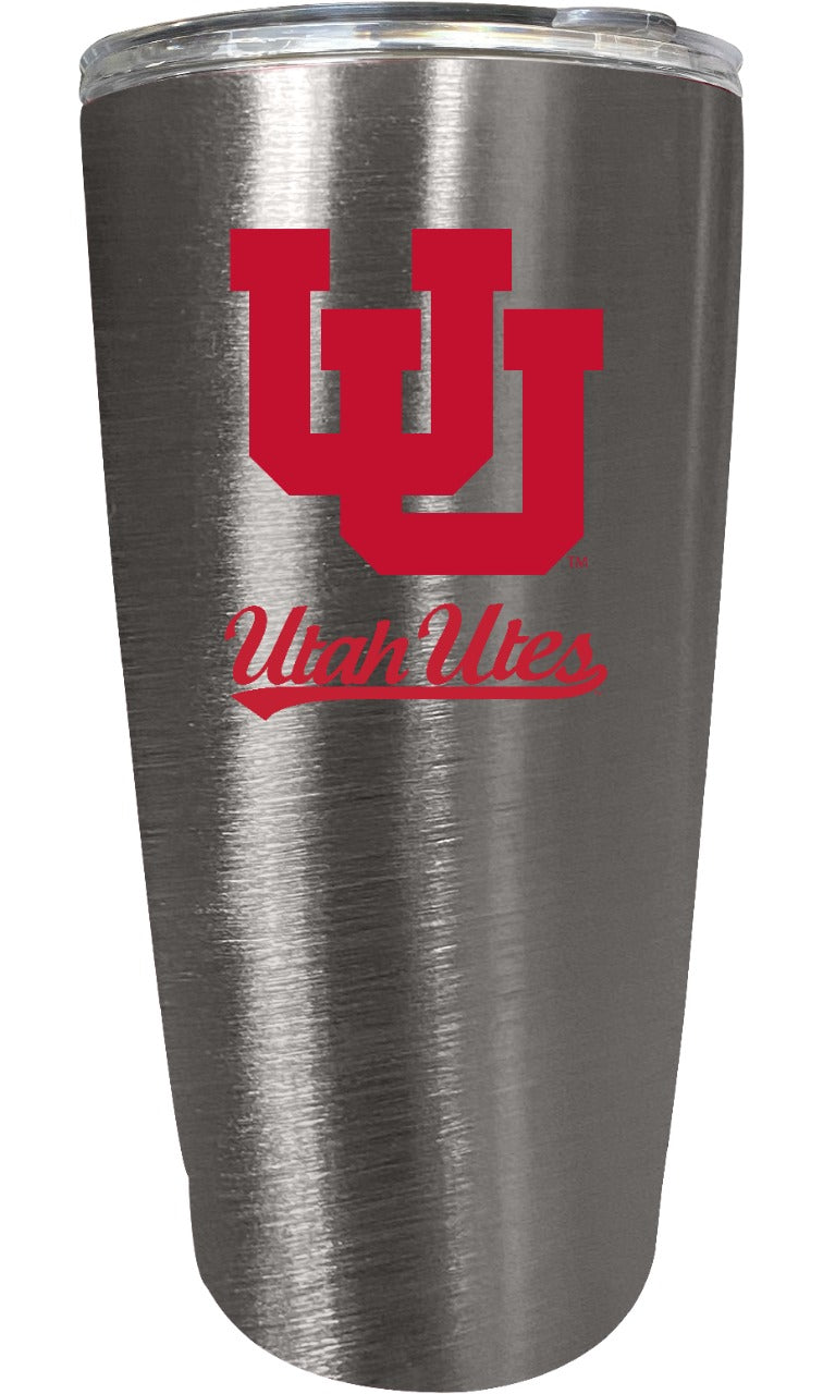 Utah Utes NCAA Insulated Tumbler - 16oz Stainless Steel Travel Mug 