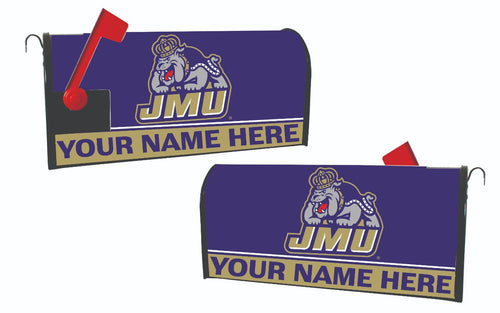 James Madison Dukes NCAA Officially Licensed Mailbox Cover Customizable With Your Name