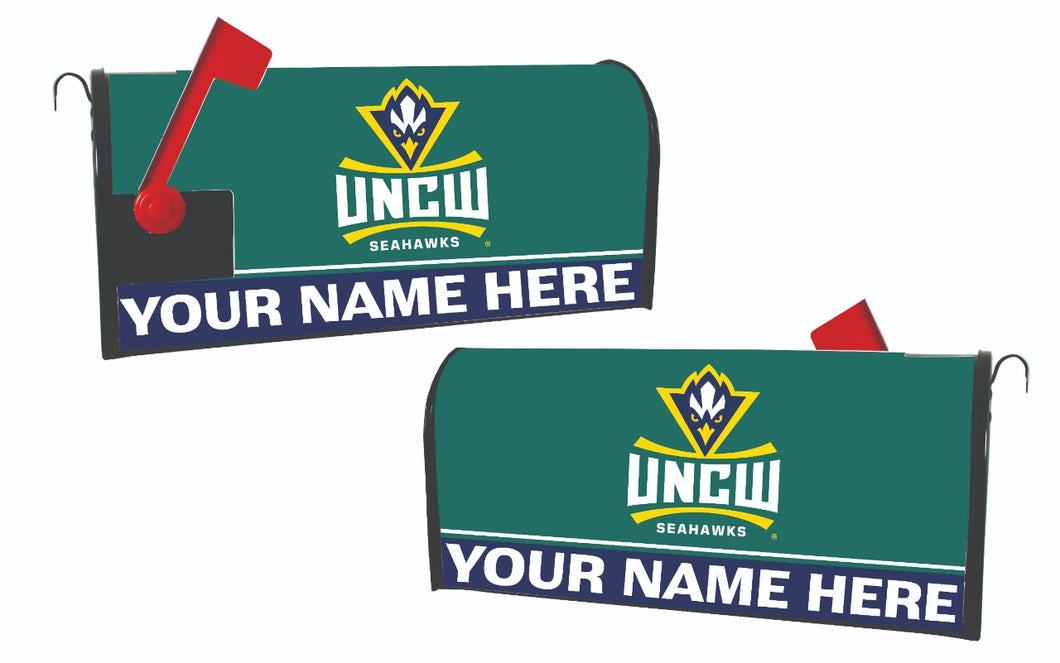 North Carolina Wilmington Seahawks NCAA Officially Licensed Mailbox Cover Customizable With Your Name