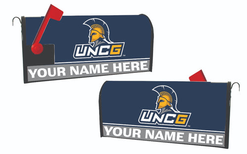 North Carolina Greensboro Spartans NCAA Officially Licensed Mailbox Cover Customizable With Your Name