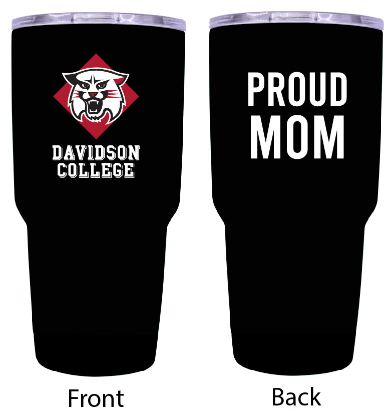 Davidson College Proud Mom 24 oz Insulated Stainless Steel Tumbler - Black