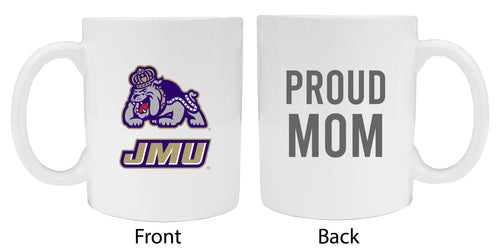 James Madison Dukes Proud Mom White Ceramic Coffee Mug - White (2 Pack)