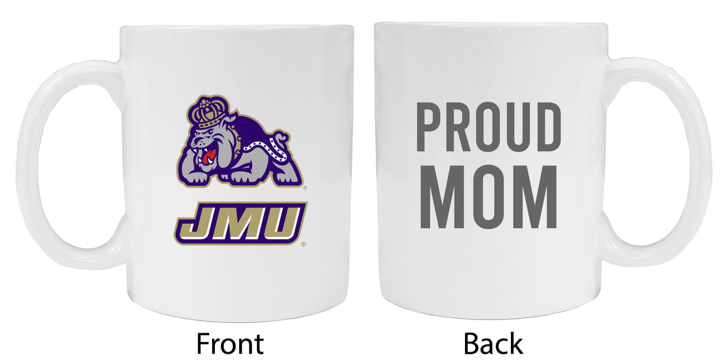 James Madison Dukes Proud Mom White Ceramic Coffee Mug - White (2 Pack)