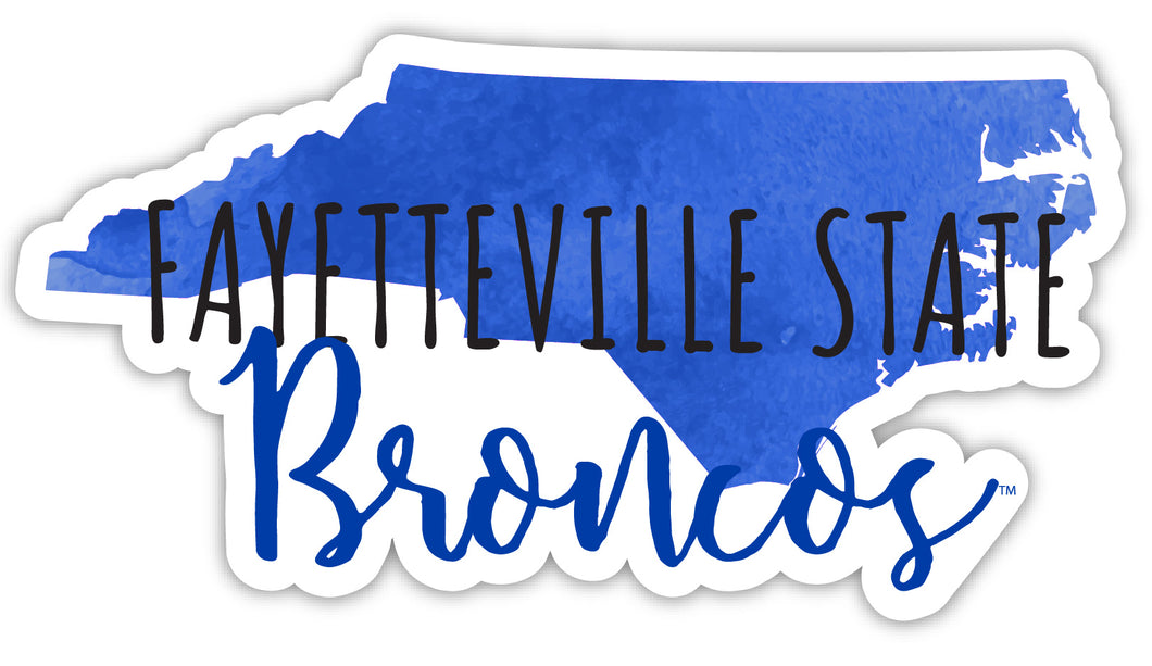 Fayetteville State University 2-Inch on one of its sides Watercolor Design NCAA Durable School Spirit Vinyl Decal Sticker