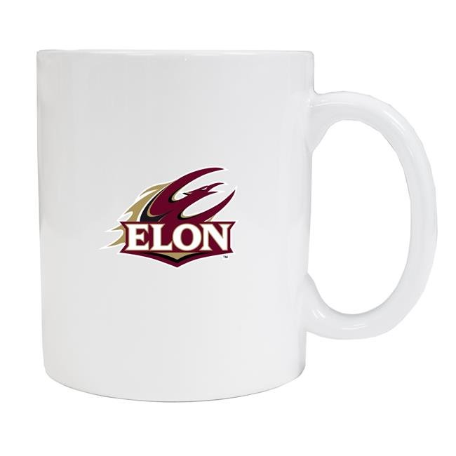 Elon University White Ceramic NCAA Fan Mug 2-Pack (White)