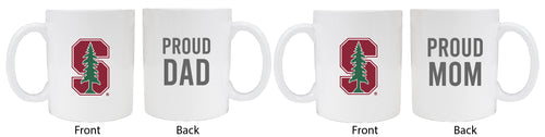 Stanford University Proud Mom And Dad White Ceramic Coffee Mug 2 pack (White)