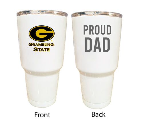 Grambling State Tigers Proud Dad 24 oz Insulated Stainless Steel Tumbler White