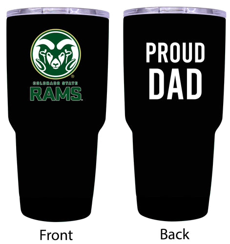 Colorado State Rams Proud Dad 24 oz Insulated Stainless Steel Tumbler Black