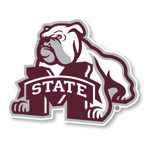 Mississippi State Bulldogs 4-Inch Mascot Logo NCAA Vinyl Decal Sticker for Fans, Students, and Alumni