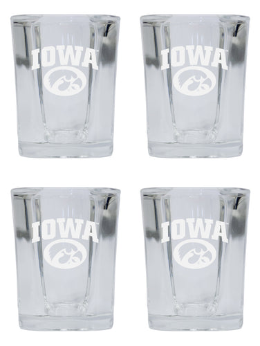 Davidson College NCAA Collector's Edition 2oz Square Shot Glass - Laser Etched Logo 4-Pack