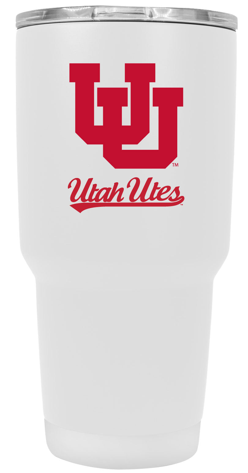 Utah Utes Mascot Logo Tumbler - 24oz Color-Choice Insulated Stainless Steel Mug