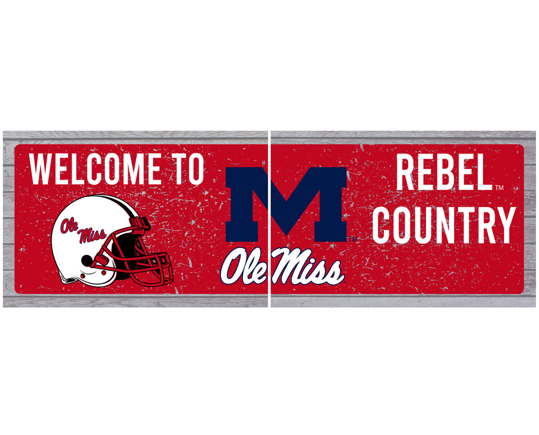 Mississippi Rebels Ole Miss Wood Sign with Frame