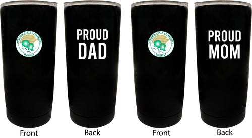 Norfolk State University NCAA Insulated Tumbler - 16oz Stainless Steel Travel Mug Proud Mom and Dad Design Black