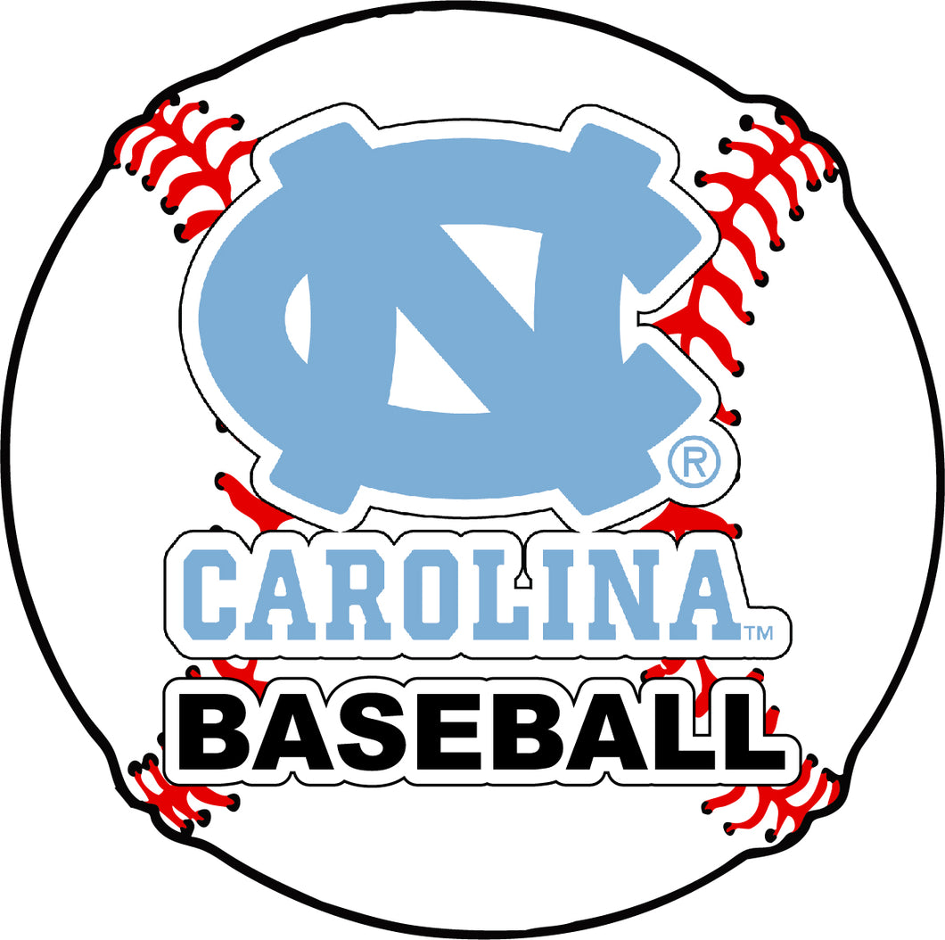 UNC Tar Heels 4-Inch Round Baseball NCAA Passion Vinyl Decal Sticker