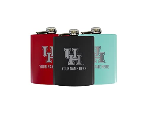 University of Houston Officially Licensed Personalized Stainless Steel Flask 7 oz - Custom Text, Matte Finish, Choose Your Color