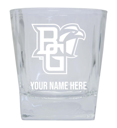 Bowling Green Falcons NCAA Spirit Elegance - 5 ozPersonalized With Custom Name Etched Shooter Glass Tumbler