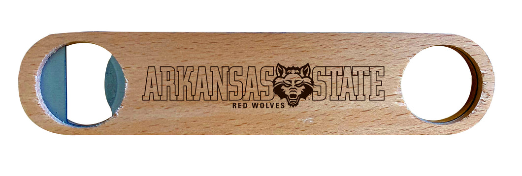 Arkansas State NCAA Elegant Laser-Etched Wooden Bottle Opener - Collegiate Bar Accessory