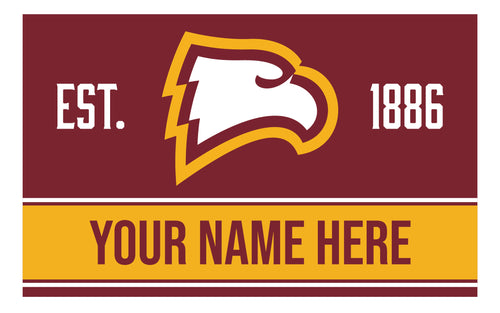 Personalized Customizable Winthrop University Wood Sign with Frame Custom Name