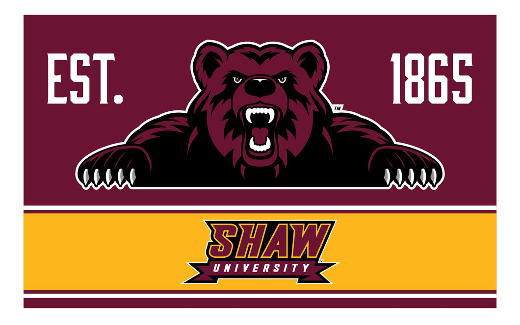 Shaw University Bears Wood Sign with Frame