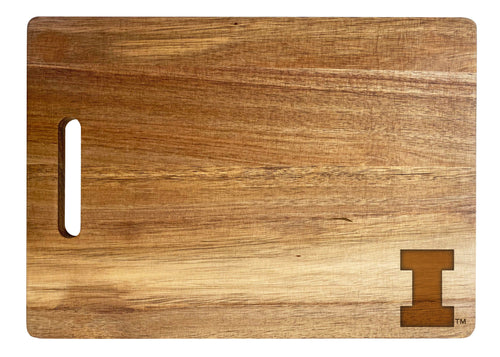 Illinois Fighting Illini Classic Acacia Wood Cutting Board - Small Corner Logo