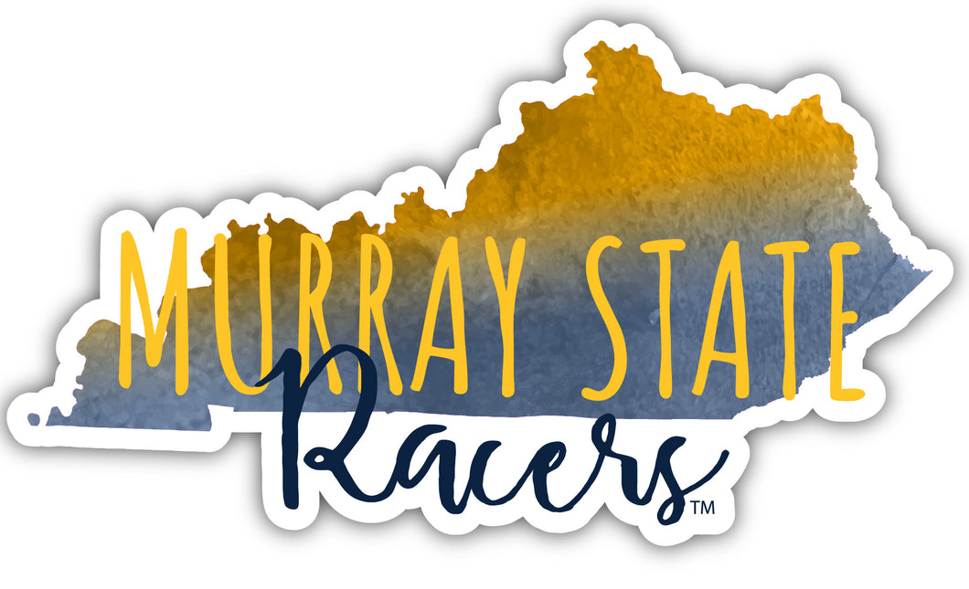 Murray State University 2-Inch on one of its sides Watercolor Design NCAA Durable School Spirit Vinyl Decal Sticker