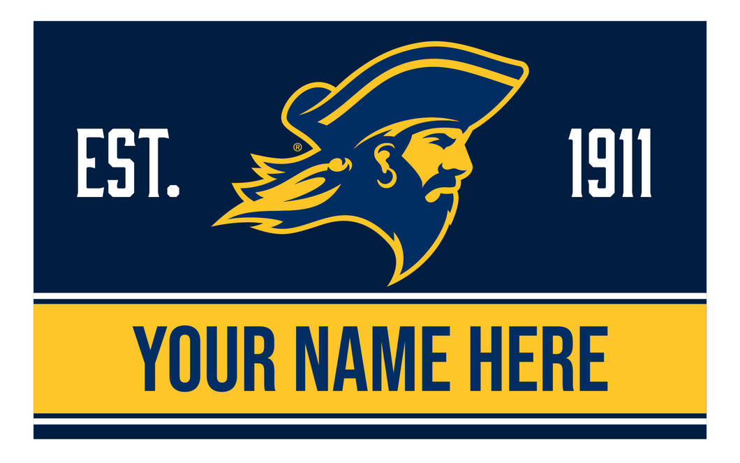 Personalized Customizable East Tennessee State University Wood Sign with Frame Custom Name