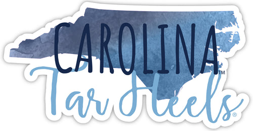 UNC Tar Heels 2-Inch on one of its sides Watercolor Design NCAA Durable School Spirit Vinyl Decal Sticker