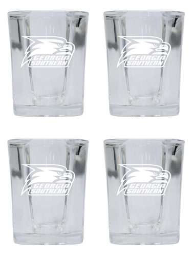 Georgia Southern Eagles NCAA Collector's Edition 2oz Square Shot Glass - Laser Etched Logo 4-Pack