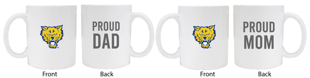 Fort Valley State University Proud Mom And Dad White Ceramic Coffee Mug 2 pack (White)