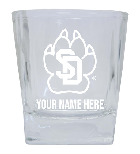 South Dakota Coyotes NCAA Spirit Elegance - 5 ozPersonalized With Custom Name Etched Shooter Glass Tumbler 2-Pack