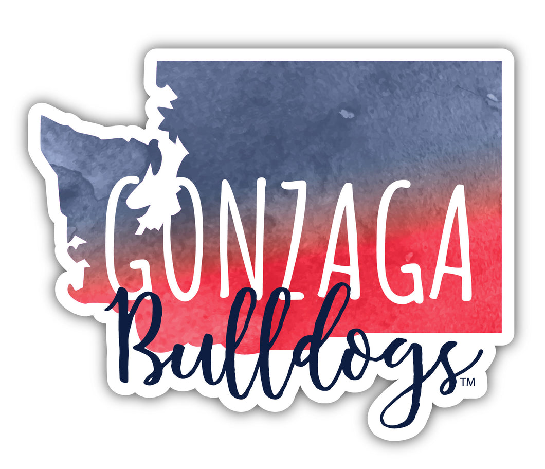 Gonzaga Bulldogs 2-Inch on one of its sides Watercolor Design NCAA Durable School Spirit Vinyl Decal Sticker