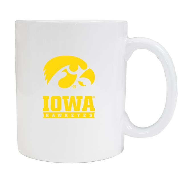 Iowa Hawkeyes White Ceramic NCAA Fan Mug 2-Pack (White)