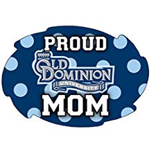 Old Dominion Monarchs 5x6-Inch Swirl Shape Proud Mom NCAA - Durable School Spirit Vinyl Decal Perfect Gift for Mom