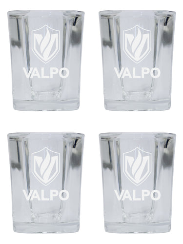 Valparaiso University NCAA Collector's Edition 2oz Square Shot Glass - Laser Etched Logo 4-Pack