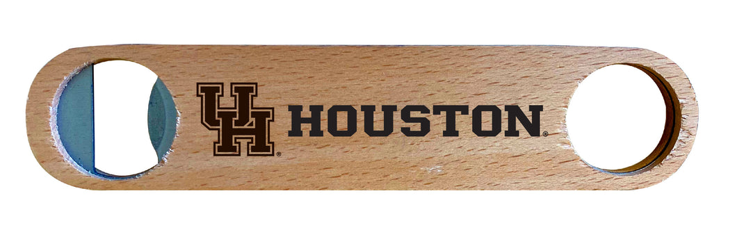 University of Houston NCAA Elegant Laser-Etched Wooden Bottle Opener - Collegiate Bar Accessory