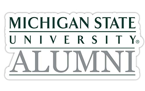 Michigan State Spartans 4-Inch Alumni 4-Pack NCAA Vinyl Sticker - Durable School Spirit Decal