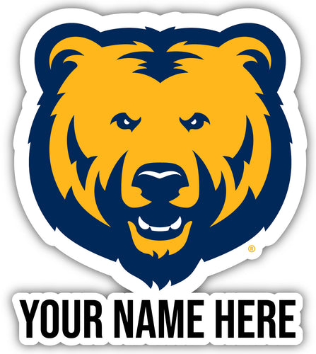 Northern Colorado Bears 9x14-Inch Mascot Logo NCAA Custom Name Vinyl Sticker - Personalize with Name