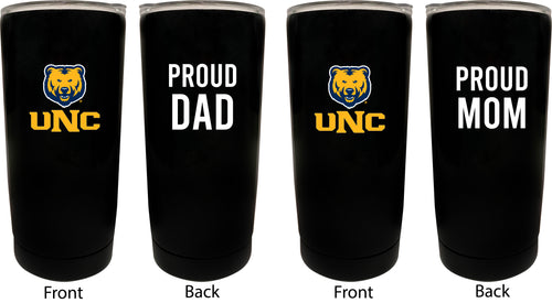 Northern Colorado Bears NCAA Insulated Tumbler - 16oz Stainless Steel Travel Mug Proud Mom and Dad Design Black