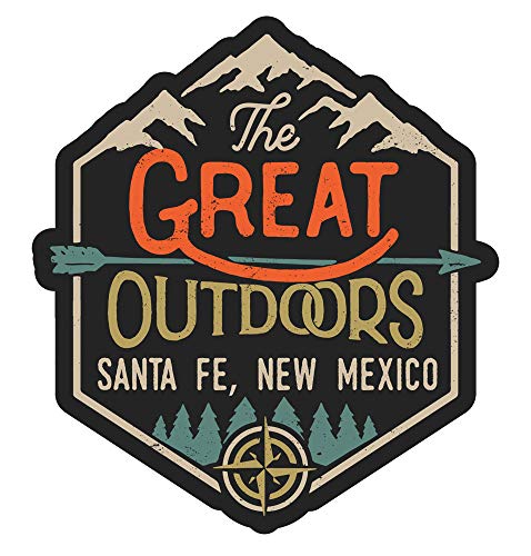 Santa Fe New Mexico The Great Outdoors Design 4-Inch Vinyl Decal Sticker