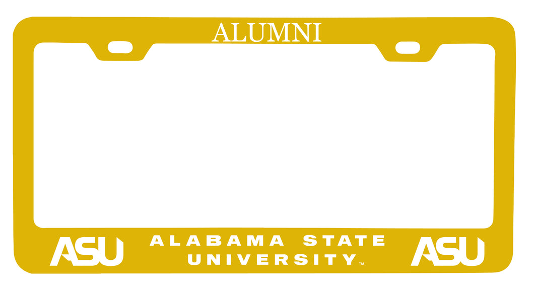 NCAA Alabama State University Alumni License Plate Frame - Colorful Heavy Gauge Metal, Officially Licensed