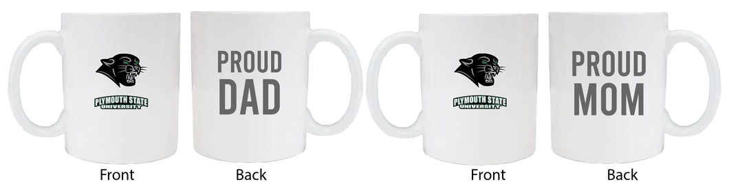 Plymouth State University Proud Mom And Dad White Ceramic Coffee Mug 2 pack (White)