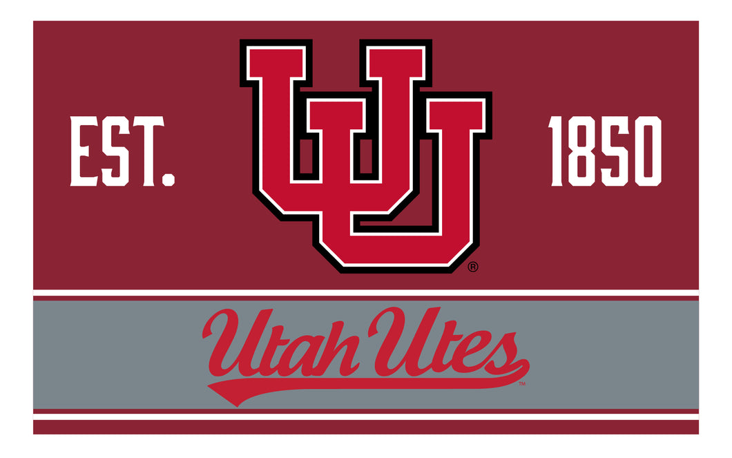 Utah Utes Wood Sign with Frame