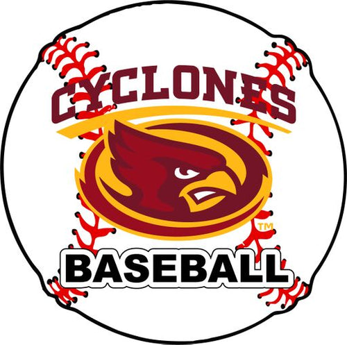 Iowa State Cyclones 4-Inch Round Baseball NCAA Passion Vinyl Decal Sticker