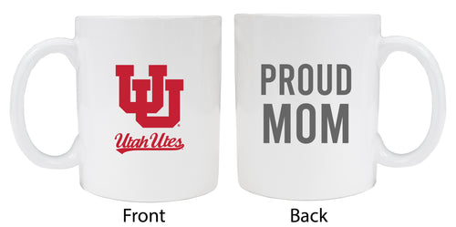 Utah Utes Proud Mom Ceramic Coffee Mug - White (2 Pack)