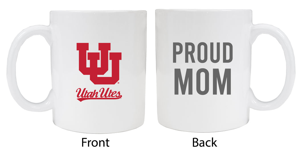 Utah Utes Proud Mom Ceramic Coffee Mug - White (2 Pack)